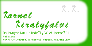 kornel kiralyfalvi business card